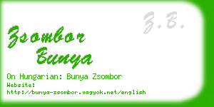 zsombor bunya business card